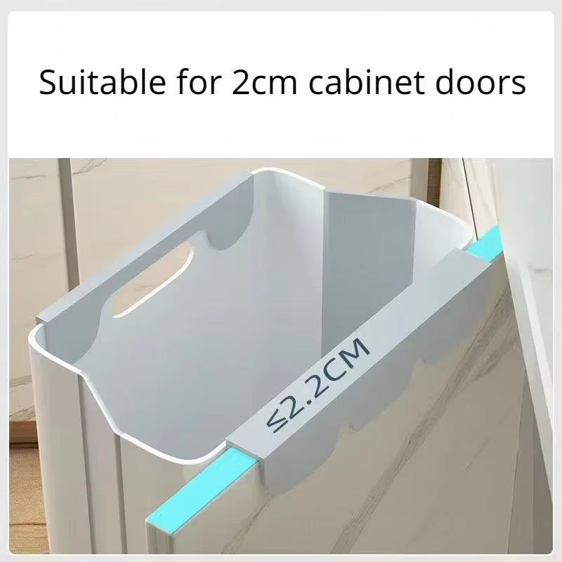 Hanging Kitchen Trash Can, Collapsible Trash Can for Kitchen, Wall Mounted Foldable Small Garbage Can Compost Bin for Home
